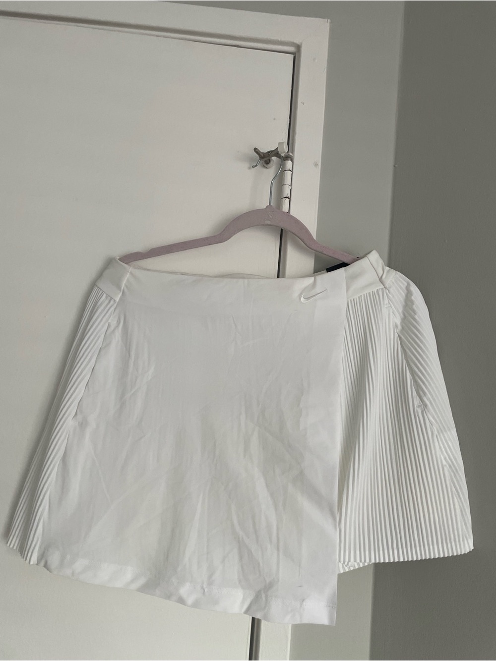 Nike White Pleated A-Line Tennis Skirt